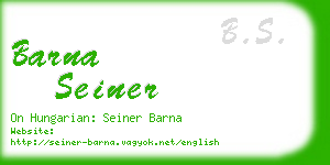 barna seiner business card